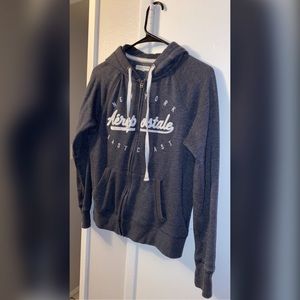 aeropostale grey hoodie with zipper